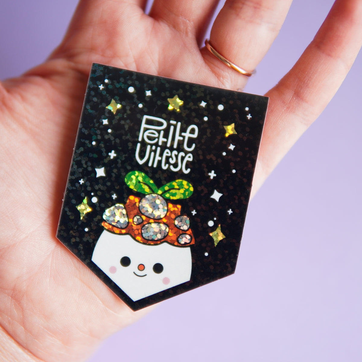 Sticker Fanion Petite Vitesse pailleté