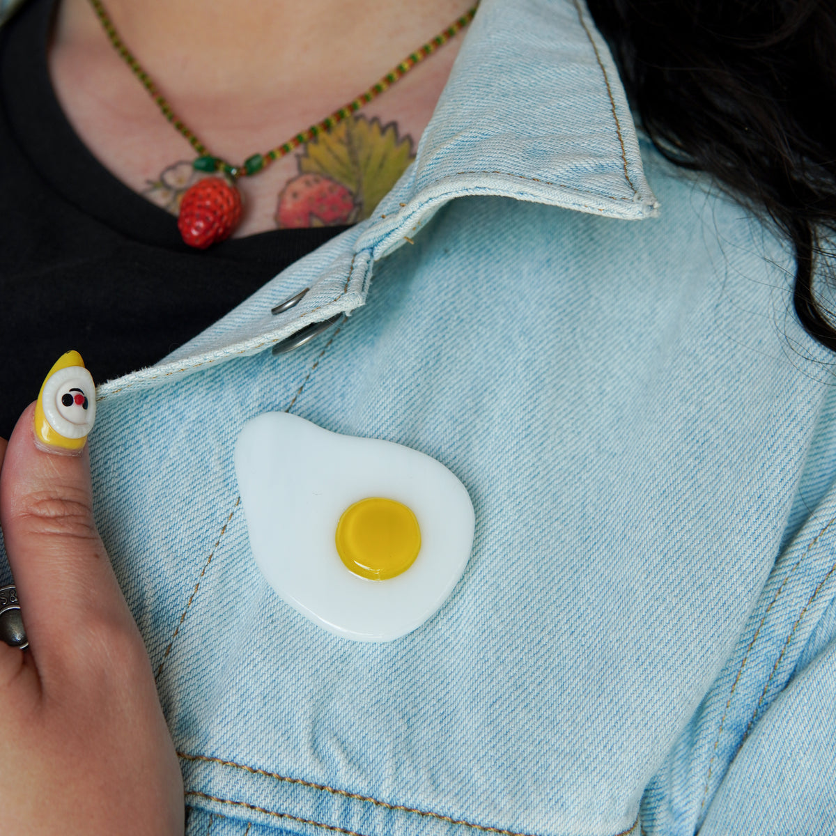 Oeuf - Broche en verre fusion
