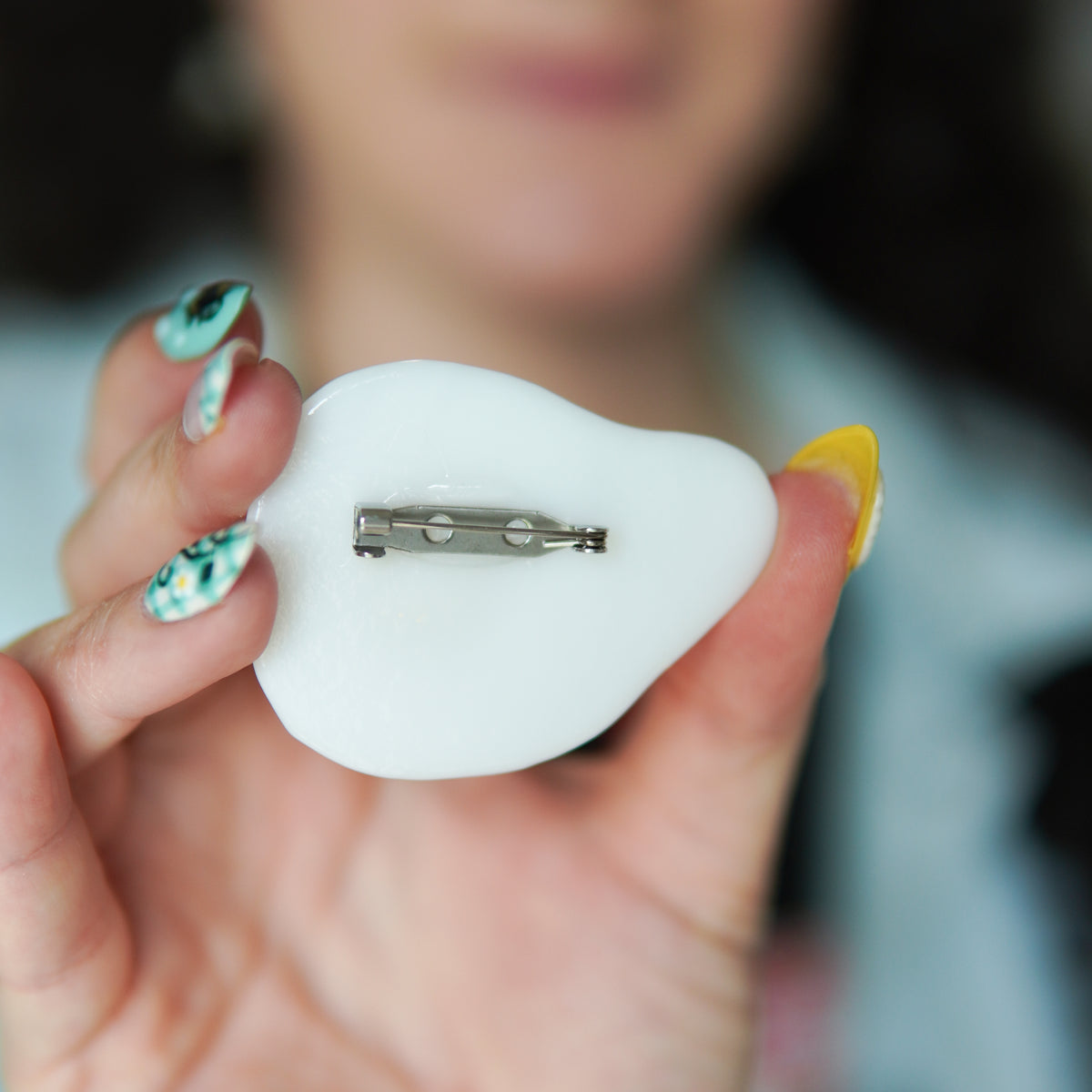 Oeuf - Broche en verre fusion