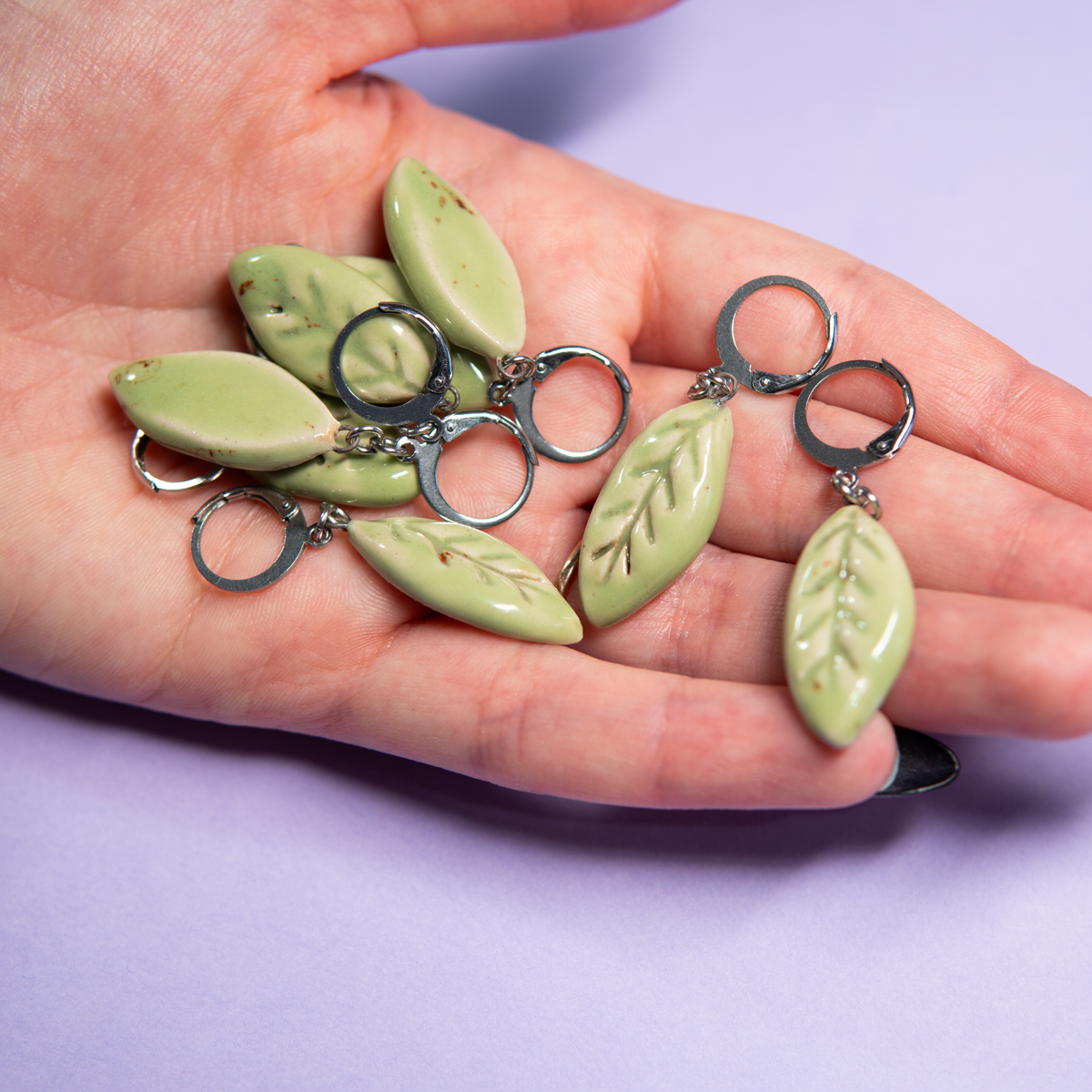 Feuilles - Paire de boucles d'oreilles