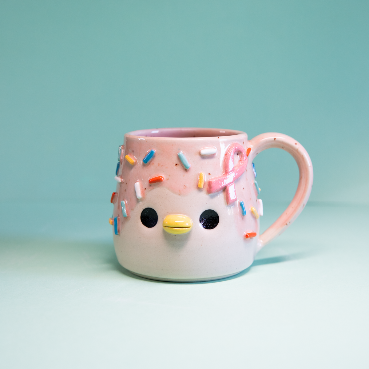 Octobre Rose - ligue contre le cancer - Tasse 400ml Recto Verso
