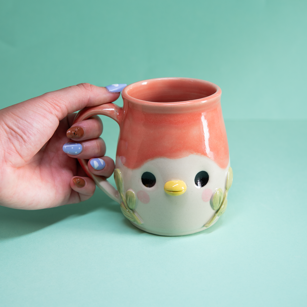Feuillage Bubblegum - Tasse 380ml Recto Verso