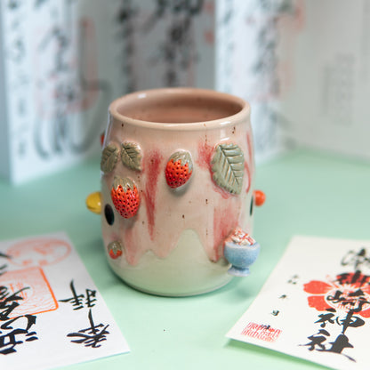 Kakigori, Hanami dango et fraises - Tasse 500 ml