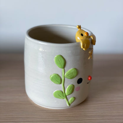 Canari suspendu - Pot de fleur