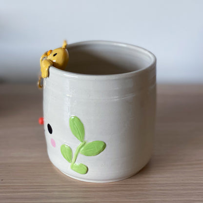 Canari suspendu - Pot de fleur
