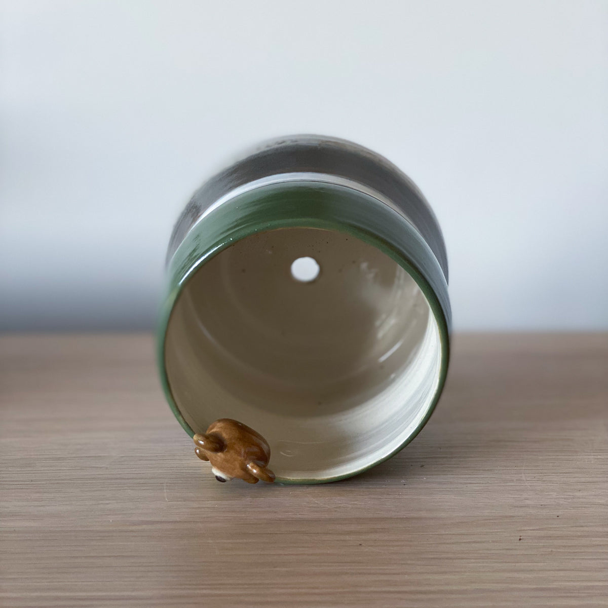 Colvert & ourson - Petit Pot de fleur