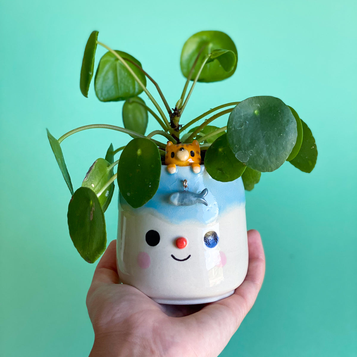 Pêche à la sardine - mini Pot de fleur