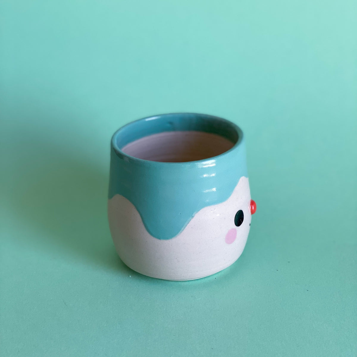 Coulure bleue - mini Pot de fleur