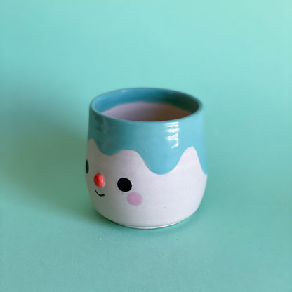 Coulure bleue - mini Pot de fleur