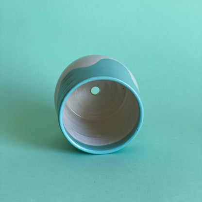 Coulure bleue - mini Pot de fleur