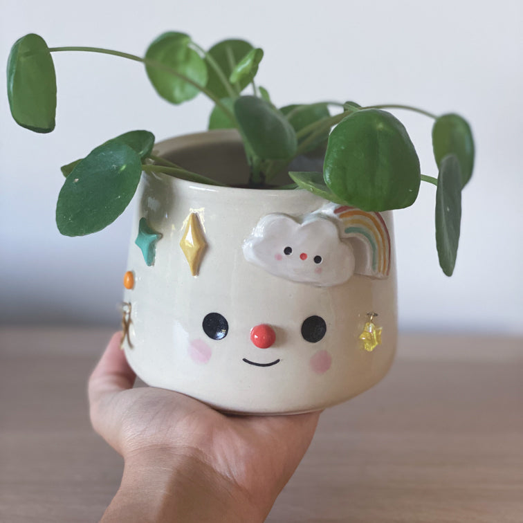 Arc-en-ciel constellé - Pot de fleur