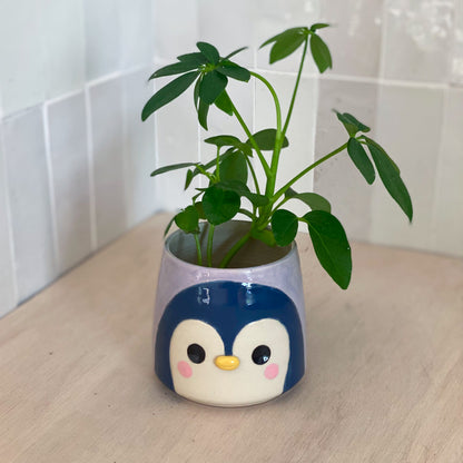 Portrait du Pingouin -  Pot de fleur