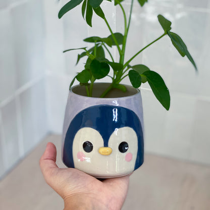 Portrait du Pingouin -  Pot de fleur