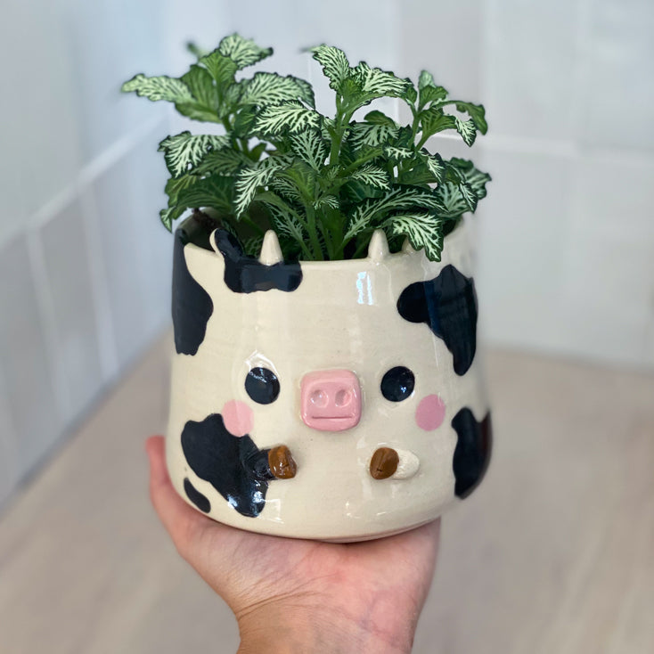 Vache - Pot de fleur