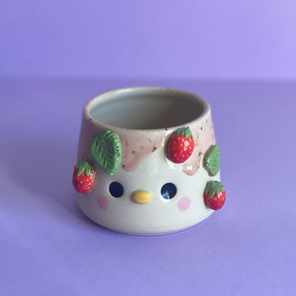 Canard Fraises - Pot de fleur