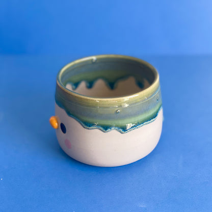 Canard Coulure vert pré 02 - Pot de fleur
