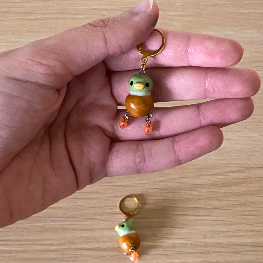 Canards colvert - Paire de boucles d'oreilles