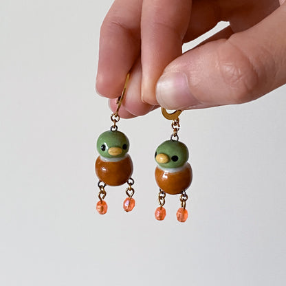 Canards colvert - Paire de boucles d'oreilles