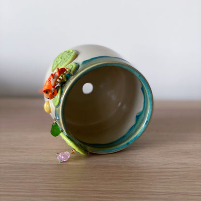 Canard Nenuphar - Pot de fleur avec breloques