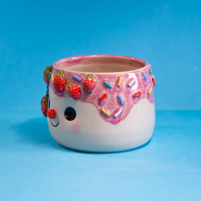 Fraise Suspendue & sprinkles - Pot de fleur