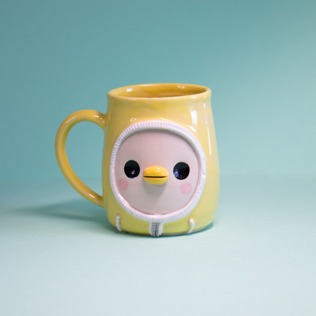 Ciré Jaune - Tasse 400ml Recto Verso - Leger défaut d'émaillage
