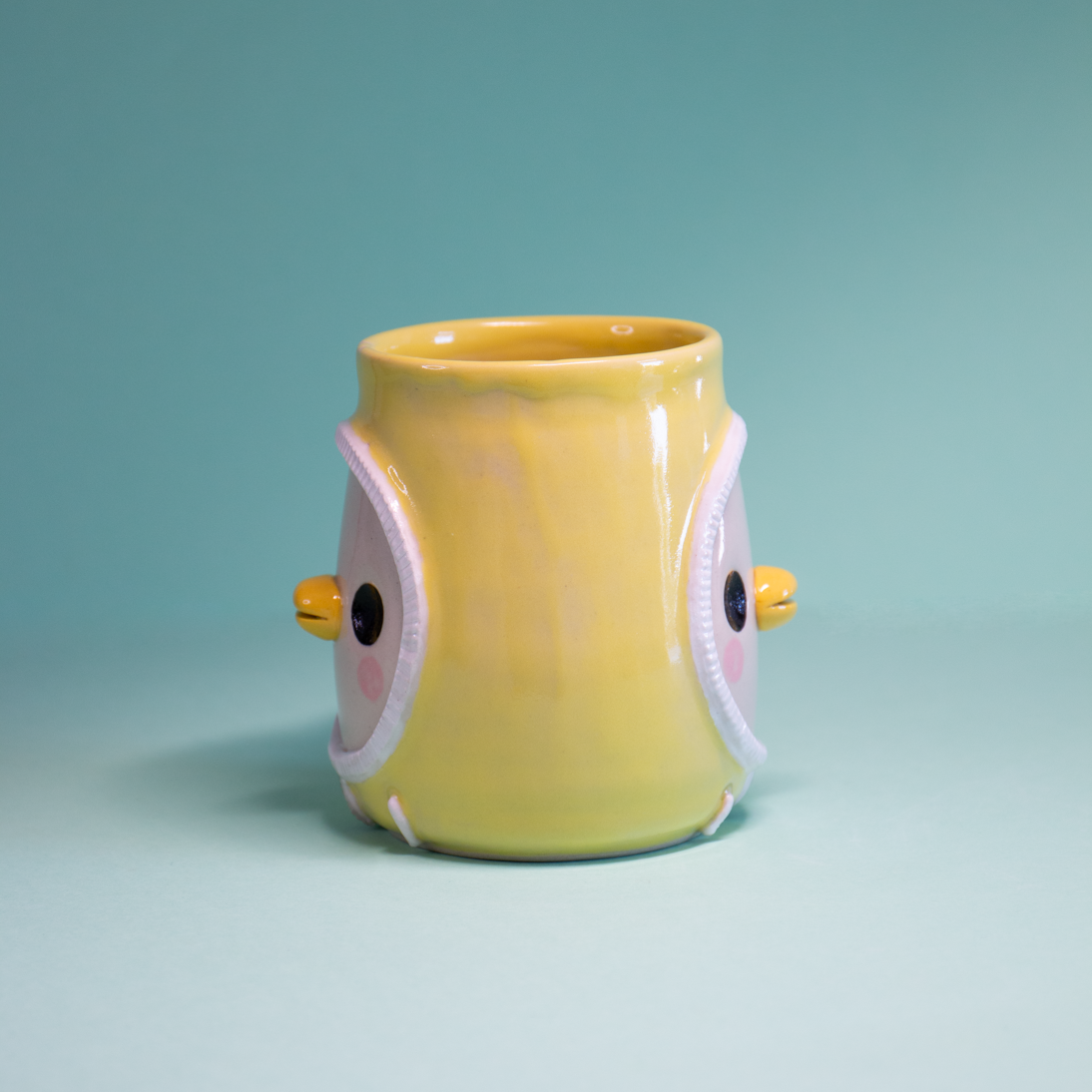 Ciré Jaune - Tasse 400ml Recto Verso - Leger défaut d'émaillage