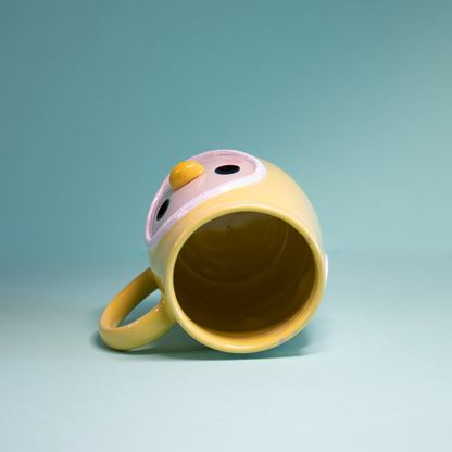 Ciré Jaune - Tasse 400ml Recto Verso - Leger défaut d'émaillage