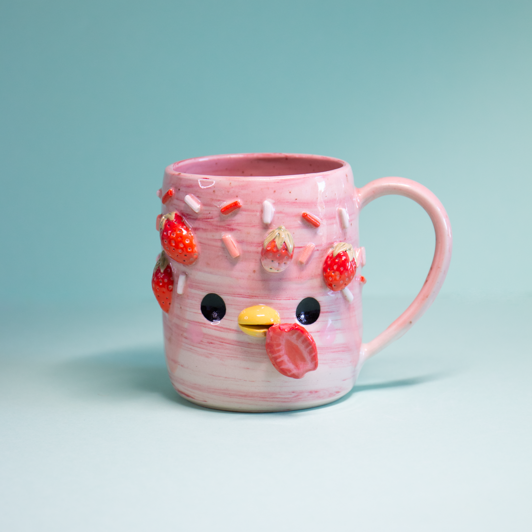 Marbré Fraises (Terre mêlée) - Tasse 450ml Recto Verso